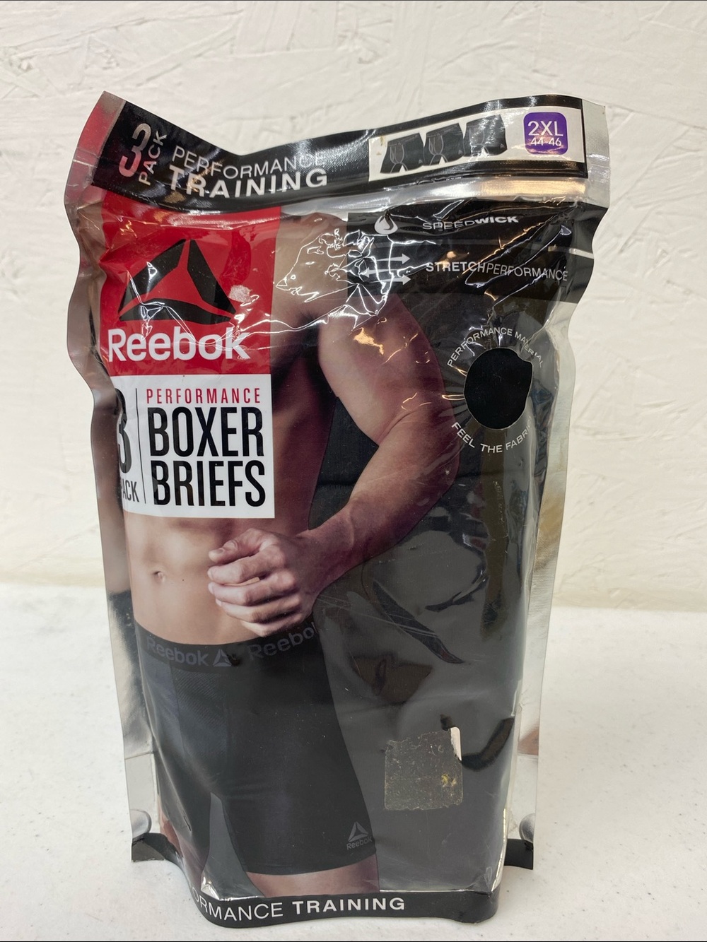 Reebok Black Performance Boxer Briefs - Pack of 3 (2XL)